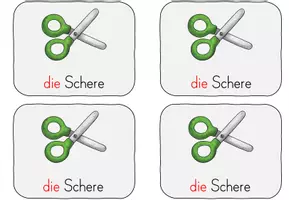 Vorschau - Bildkarten - Wortschatzheft Schulsachen - Seite 2