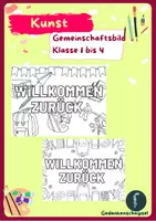 Vorschau - Mal- und Bastelvorlagen - Gemeinschaftsbild_Schulanfang_Kunst_Klasse 1-4 - Deckblatt