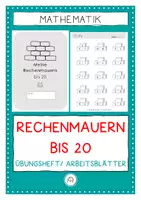 Vorschau - Poster - Rechenmauern bis 20. Übungsheft - Deckblatt