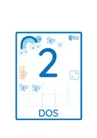 Vista previa - Hojas de trabajo - NÚMEROS MARIPOSA AZUL CASTELLANO - página 3
