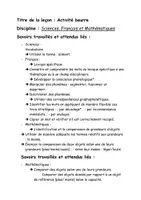 Aperçu - Apprentissages en autonomie - Activité beurre - Page de couverture