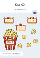 Vorschau - Spiele - Kino 100 : Zahlen sortieren (Zahlenraumerweiterung 100) - Deckblatt