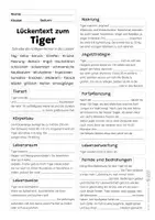 Vorschau - Arbeitsblätter - Tiger Komplettpaket - mit Lesetext, Steckbrief, Lückentext, Suchsel, Quiz und Ausmalbildern - Seite 3