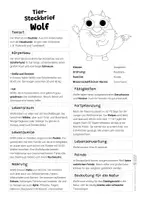 Vorschau - Arbeitsblätter - Wolf Komplettpaket - mit Sachtext, Steckbrief, Lückentext, Suchsel, Quiz und Ausmalbildern - Seite 1