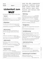 Vorschau - Arbeitsblätter - Wolf Komplettpaket - mit Sachtext, Steckbrief, Lückentext, Suchsel, Quiz und Ausmalbildern - Seite 3
