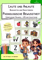 Vorschau - Fördermaterial/Inklusion - Phonologische Bewusstheit - Anlaute - Bildkarten inkl. Spiel- und Übungsideen - Deckblatt