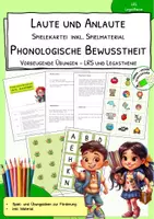 Vorschau - Spiele - Phonologische Bewusstheit - Laute und Buchstaben - Spielekartei inkl. Material - Deckblatt