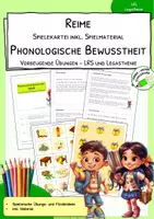 Vorschau - Spiele - Phonologische Bewusstheit - REIME - Spielekartei inkl. Material - Deckblatt