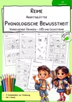Vorschau - Arbeitsblätter - Phonologische Bewusstheit - REIME - Arbeitsblätter - Deckblatt