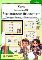 Vorschau - Interaktives Material - Phonologische Bewusstheit - Reime - Interaktives PDF | Klasse 1 - Deckblatt