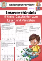 Vorschau - Arbeitsblätter - Leseverständnis Klasse 1-2 | Geschichten Alltagssituationen | Deutsch Grundschule - Deckblatt