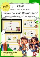 Vorschau - Interaktives Material - Phonologische Bewusstheit - Reime - interaktives PDF - 1. Klasse - Deckblatt