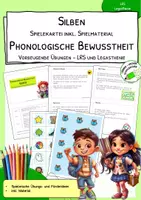 Vorschau - Spiele - Phonologische Bewusstheit - SILBEN - Spielekartei inkl. Material - Deckblatt