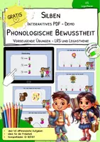 Vorschau - Stationenlernen - Phonologische Bewusstheit - Silben - interaktives PDF - DEMO - Deckblatt