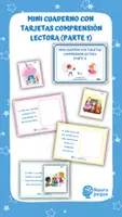 Vista previa - Tarjetas / Manipulativos - MINI CUADERNO CON TARJETAS COMPRENSIÓN LECTORA PARTE 1 - Portada