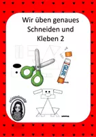 Vorschau - Mal- und Bastelvorlagen - Wir üben genaus Schneiden, Kleben und Malen 2 - Deckblatt