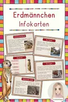 Vorschau - Stationenlernen - Erdmännchen Infokarten - Deckblatt