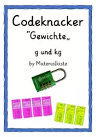 Vorschau - Aufgabenkarten - Codeknacker Kartensets Gewichte - Deckblatt
