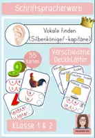 Vorschau - Arbeitsblätter - Kartei Vokale in der Silbe finden -Silbenkönige - Deckblatt
