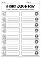 Vorschau - Arbeitsblätter - Erste Dialoge - Spanischunterricht (leere Vorlage) - Seite 2