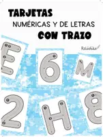 Vista previa - Juegos / Gamificación - Tarjetas de números y letras con trazos - Grafomotricidad - Preescritura - Portada