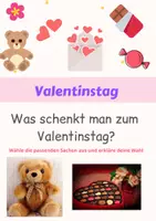 Vorschau - Arbeitsblätter - Valentinstag lustige Geschenkideen besprechen - Deckblatt