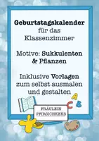 Vorschau - Mal- und Bastelvorlagen - Geburtstagskalender für das Klassenzimmer - Deckblatt