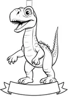 Vorschau - Mal- und Bastelvorlagen - Klassentier Girlande "Dinos" für die Dinoklasse, zum Ausmalen - Seite 2