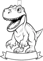 Vorschau - Mal- und Bastelvorlagen - Klassentier Girlande "Dinos" für die Dinoklasse, zum Ausmalen - Seite 3
