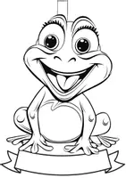 Vorschau - Mal- und Bastelvorlagen - Klassentier Girlande "Frosch" für die Froschklasse, zum Ausmalen - Seite 2