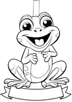Vorschau - Mal- und Bastelvorlagen - Klassentier Girlande "Frosch" für die Froschklasse, zum Ausmalen - Seite 3