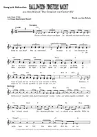 Vorschau - Arbeitsblätter - Lied Finstere Nacht Leadsheet - Lied zur dunklen Jahreszeit z.B. Halloween - Seite 1
