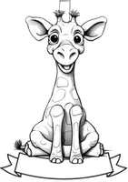 Vorschau - Mal- und Bastelvorlagen - Klassentier Girlande "Giraffe" für die Giraffenklasse, zum Ausmalen - Seite 3