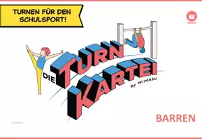 Vorschau - Stationenlernen - Turnen – Barren / Bewegungskarten Geräteturnen Sportunterricht - Seite 1