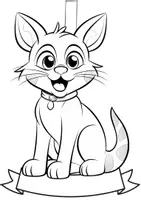 Vorschau - Mal- und Bastelvorlagen - Klassentier Girlande "Katze" für die Katzenklasse, zum Ausmalen - Seite 3