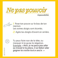 Aperçu - Apprentissages en autonomie - Séquence 5 - LSF Les Verbes : "Ne pas pouvoir" - Page 3