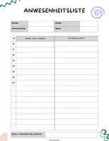 Vorschau - Anderer Materialtyp - Anwesenheitsliste| Elternabend |Elternsprechtag inkl.Blanko Liste 📝👥 - Seite 3