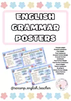 Vista previa - Presentaciones - ENGLISH GRAMMAR POSTERS (VERB TENSES) - Portada