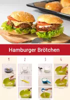 Vorschau - Anderer Materialtyp - Hamburger-Brötchen Rezept mit Schrittanleitung - Deckblatt