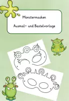 Vorschau - Mal- und Bastelvorlagen - Ausmal - und Bastelvorlage Monstermasken (Karneval / Halloween) - Deckblatt