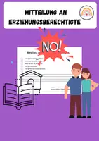 Vorschau - Anderer Materialtyp - Mitteilung an Eltern bei störendem Verhalten etc. - Deckblatt