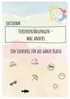Vorschau - Aufgabenkarten - Ferienerzählung - mal anders ! / Suchspiel - Deckblatt
