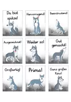 Vorschau - Bildkarten - Lobkärtchen für die Wolfklasse - Lobkarten Wolf - Seite 2