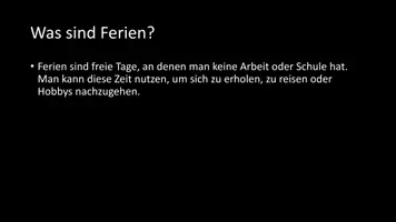 Vorschau - Arbeitsblätter - AB mit Fragen zum Thema "Ferien" + Lösungsblatt - Seite 2
