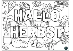 Vorschau - Mal- und Bastelvorlagen - Ausmalbild_Thema Herbst_Klasse 1-6 - Seite 2
