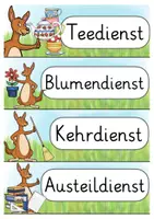 Vorschau - Poster - Känguruklasse Klassendienste Klassentier Känguru - Seite 1