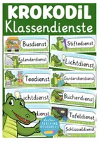 Vorschau - Poster - Krokodilklasse Klassendienste Klassentier Krokodil - Deckblatt