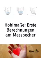 Vorschau - Arbeitsblätter - Hohlmaße: Erste Berechnungen mit Hilfe des Messbechers - Deckblatt