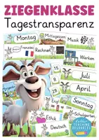 Vorschau - Fördermaterial/Inklusion - Ziegenklasse Tagestransparenz Tafelkalender Klassentier Ziege - Deckblatt