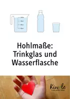 Vorschau - Arbeitsblätter - Hohlmaße: Messbecher, Trinkglas und Wasserflasche - Deckblatt